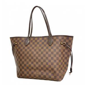 LOUIS VUITTON Brown Damier Neverfull MM Tote Bag